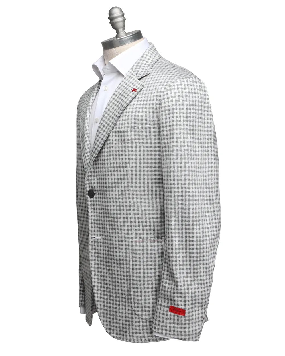 White and Grey Checkered Sportcoat