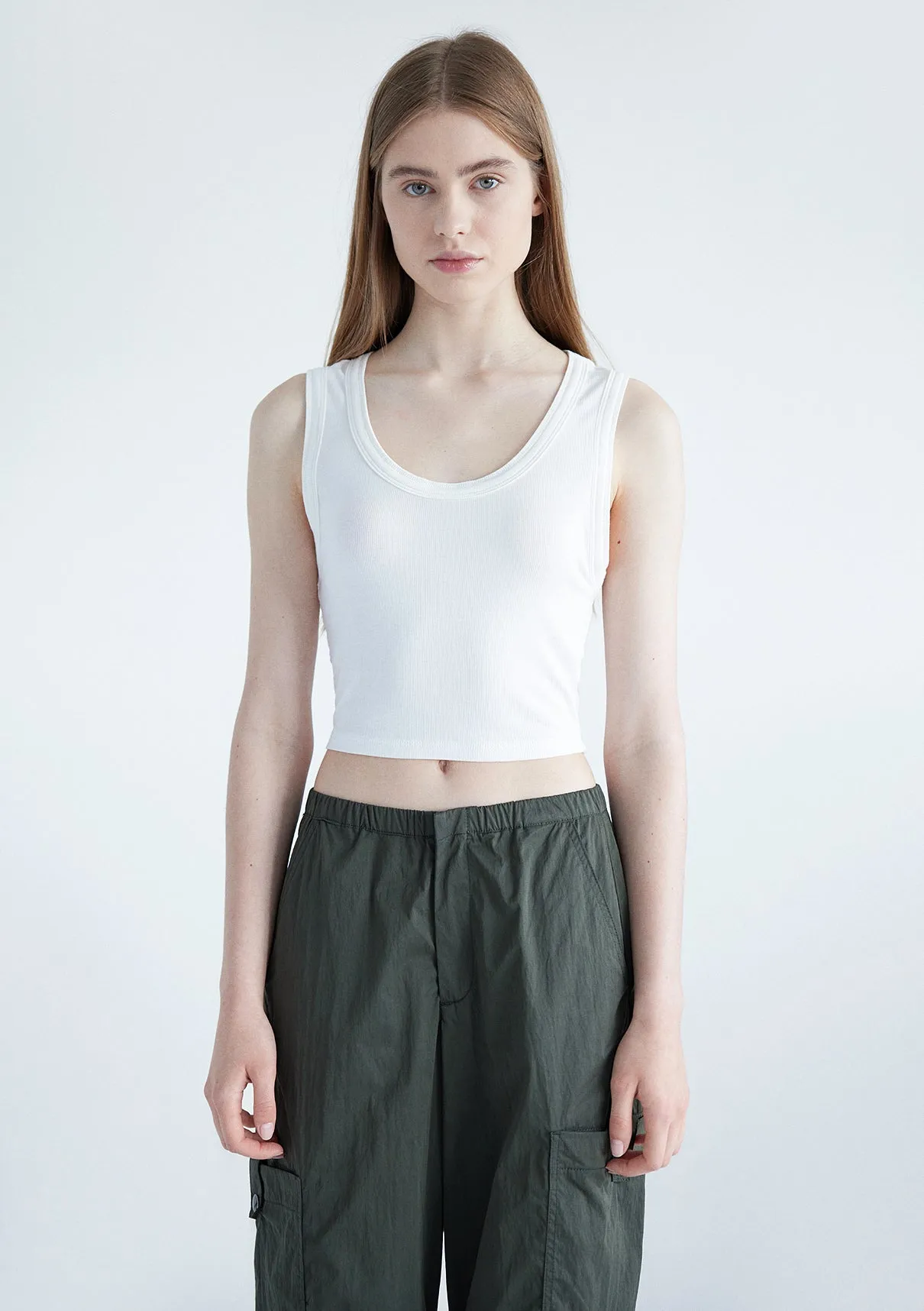 White Crop Top