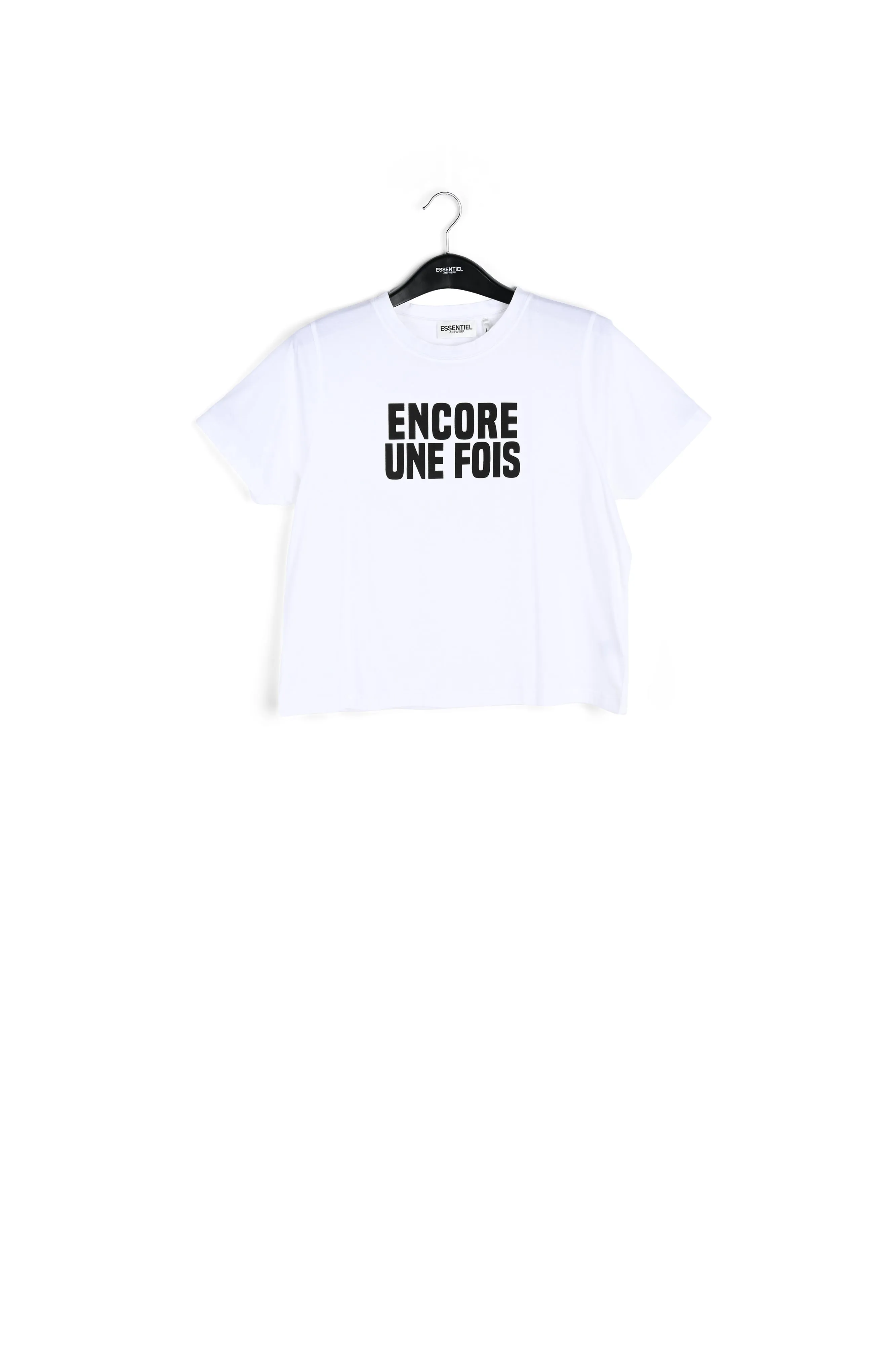 White organic cotton t-shirt with print