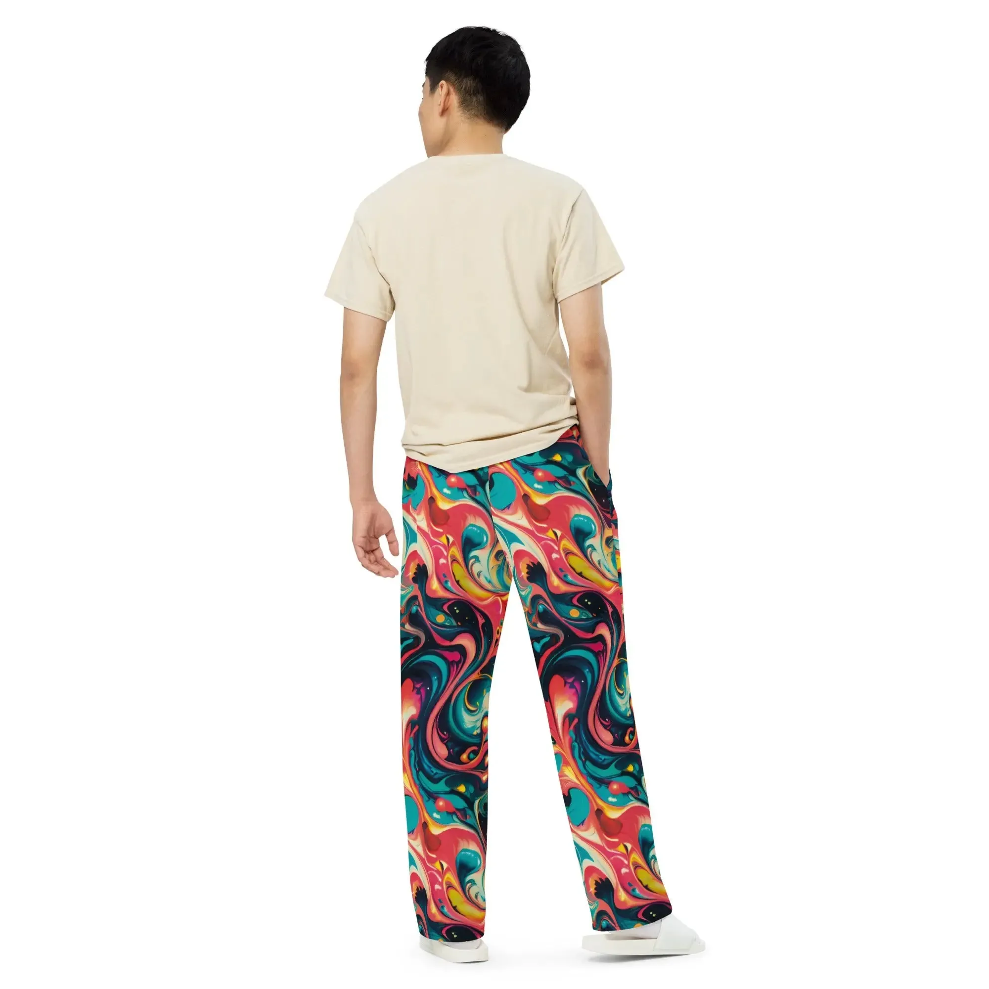 Wide-Leg Pants - Celestial Splash