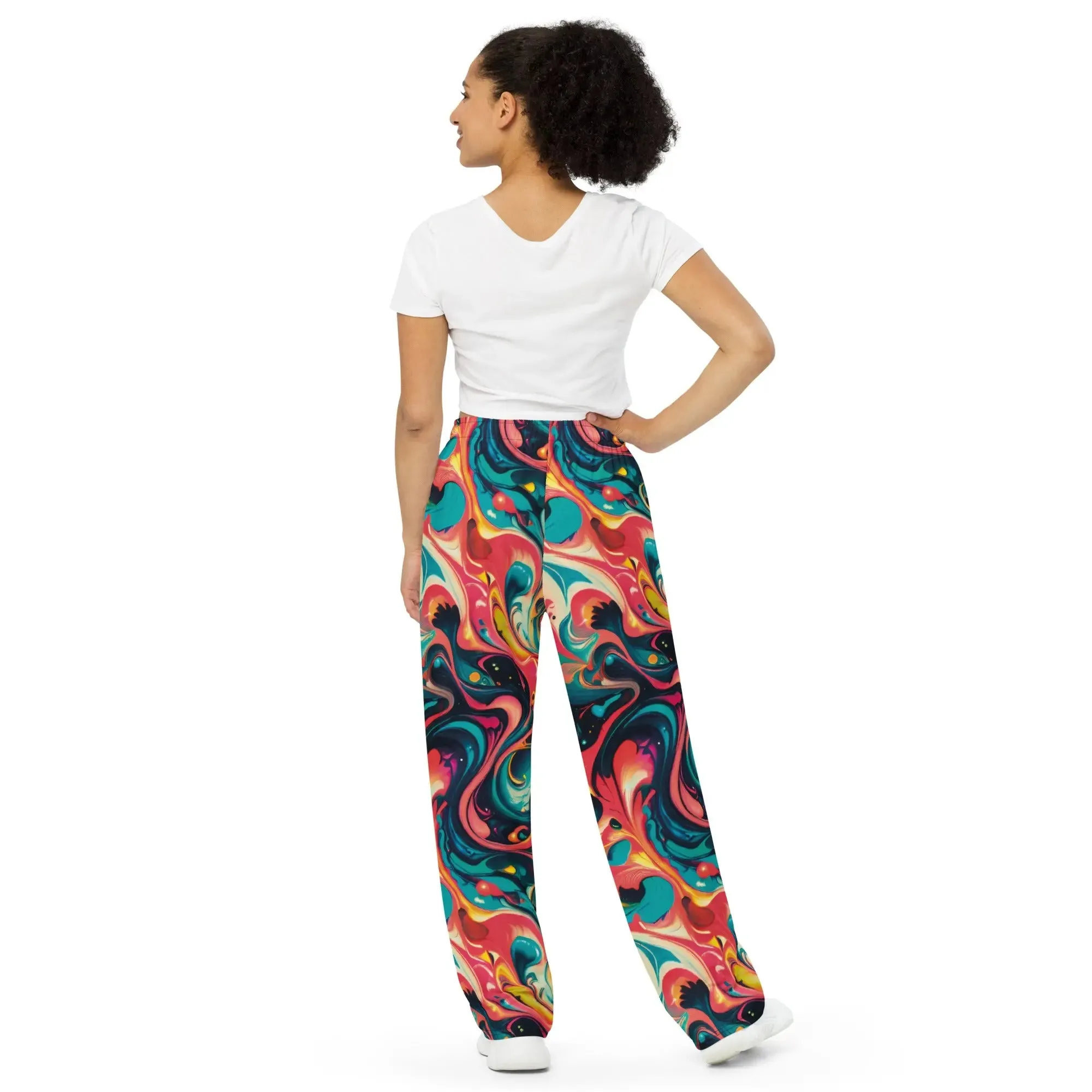 Wide-Leg Pants - Celestial Splash