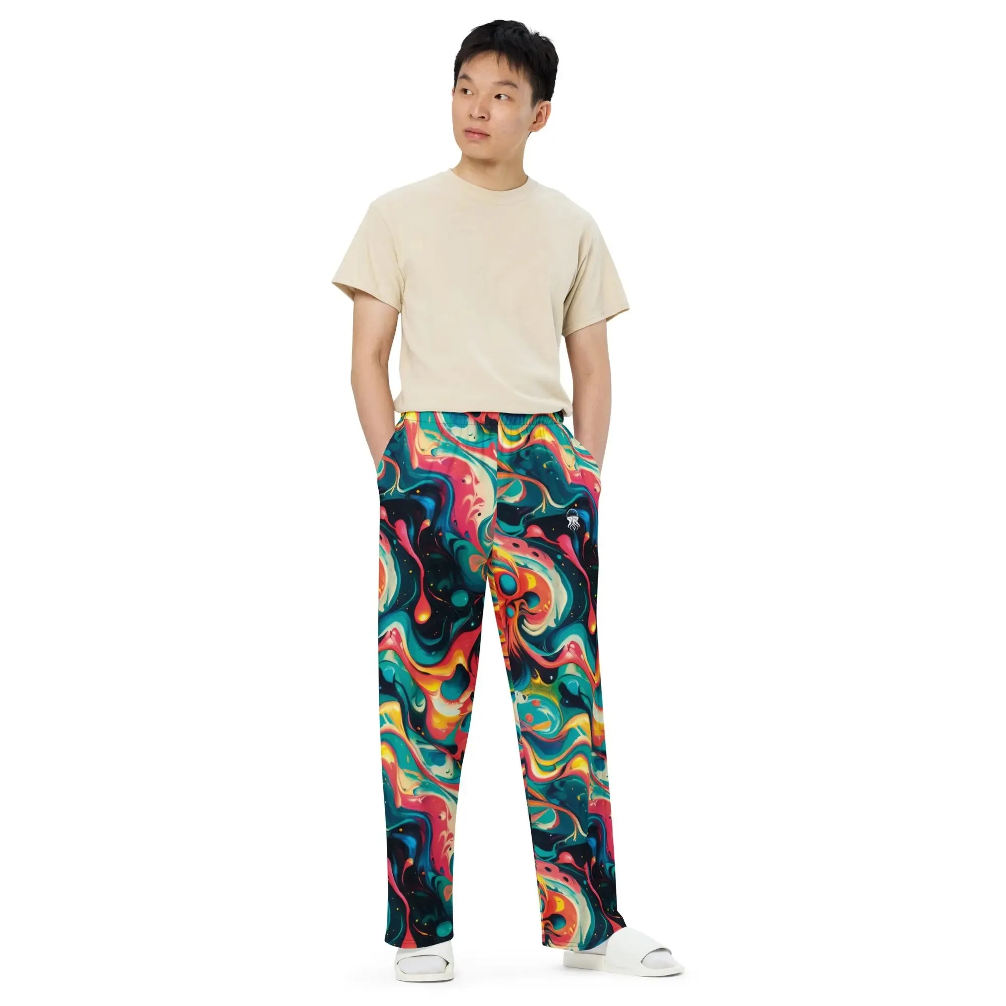 Wide-Leg Pants - Celestial Splash