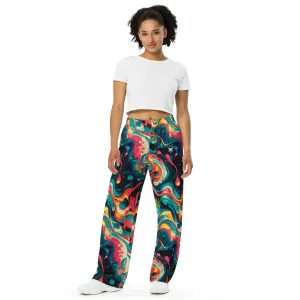 Wide-Leg Pants - Celestial Splash