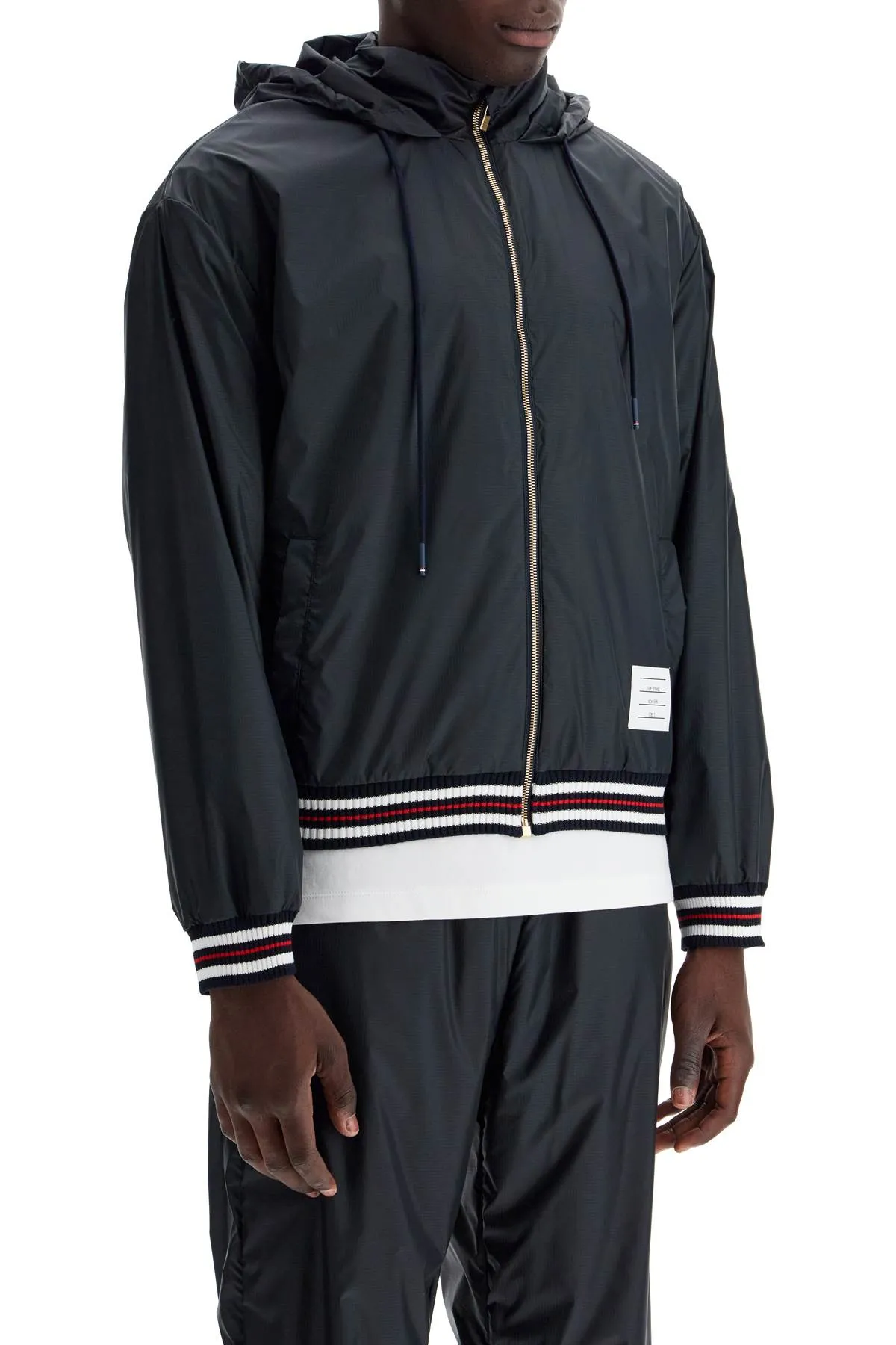 windbreaker jacket in ripstop fabric