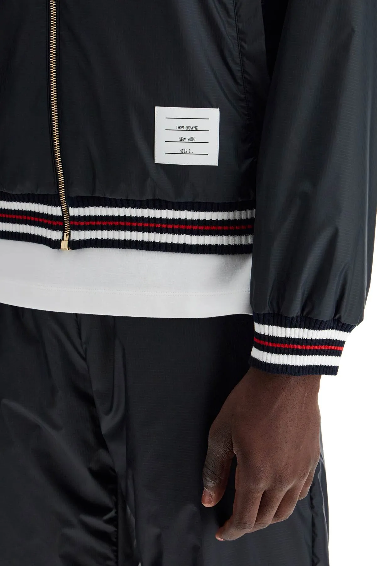windbreaker jacket in ripstop fabric