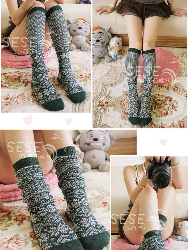 winter wonderland slouch socks