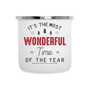Winter Wonderland Warmth: 'Most Wonderful Time' Stainless Steel Camper Mug