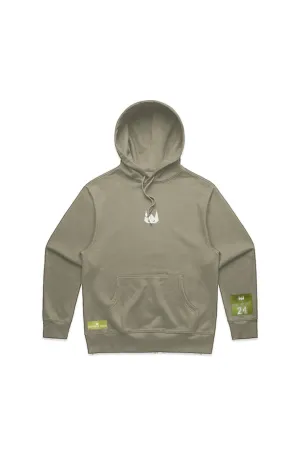 WOLFPACK UNLTD "THE HOODED ARMOR" HEAVYWEIGHT EMBROIDERED HOODIE | EUCALYPTUS GREEN
