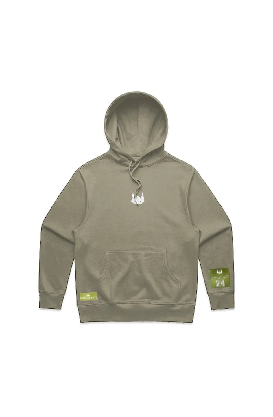 WOLFPACK UNLTD "THE HOODED ARMOR" HEAVYWEIGHT EMBROIDERED HOODIE | EUCALYPTUS GREEN