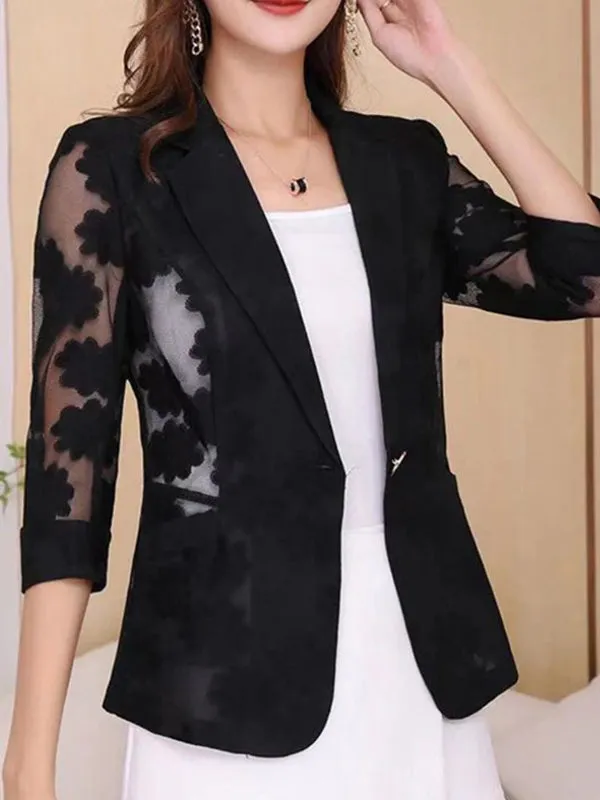 Women Clothing Summer Office Lady Work Wear Blazers