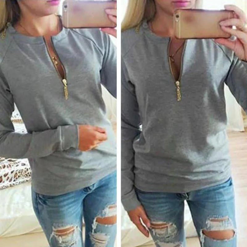 Women Lady's Pullover Long Sleeve Shirts Jumper Pullover Tops For Women Outwear