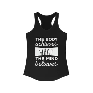 Women's Ideal The Body Achieves Graphic Design Ideal Racerback Tank