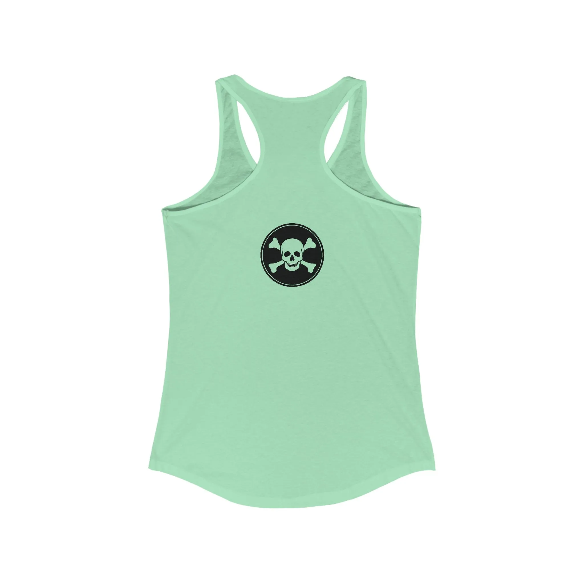 Women's Intensive Care Bear Typographical Art Ideal Racerback Tank