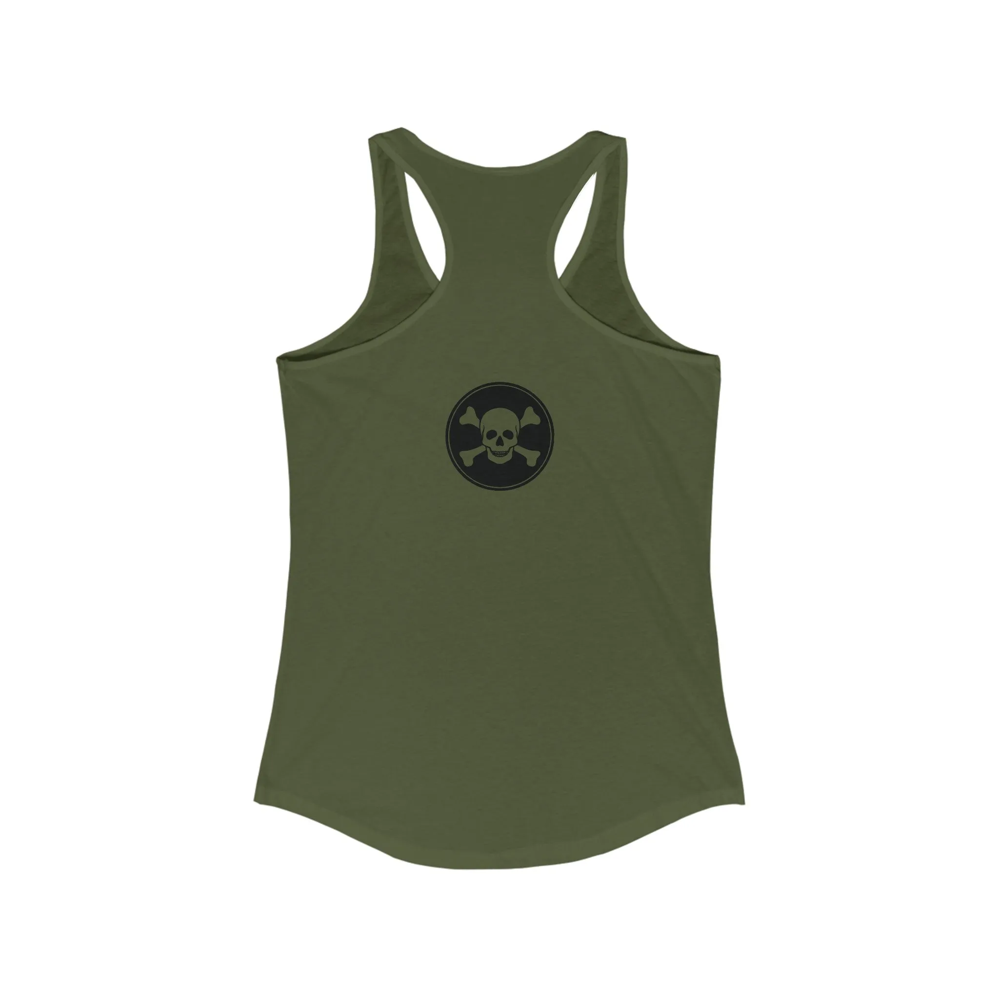 Women's Intensive Care Bear Typographical Art Ideal Racerback Tank