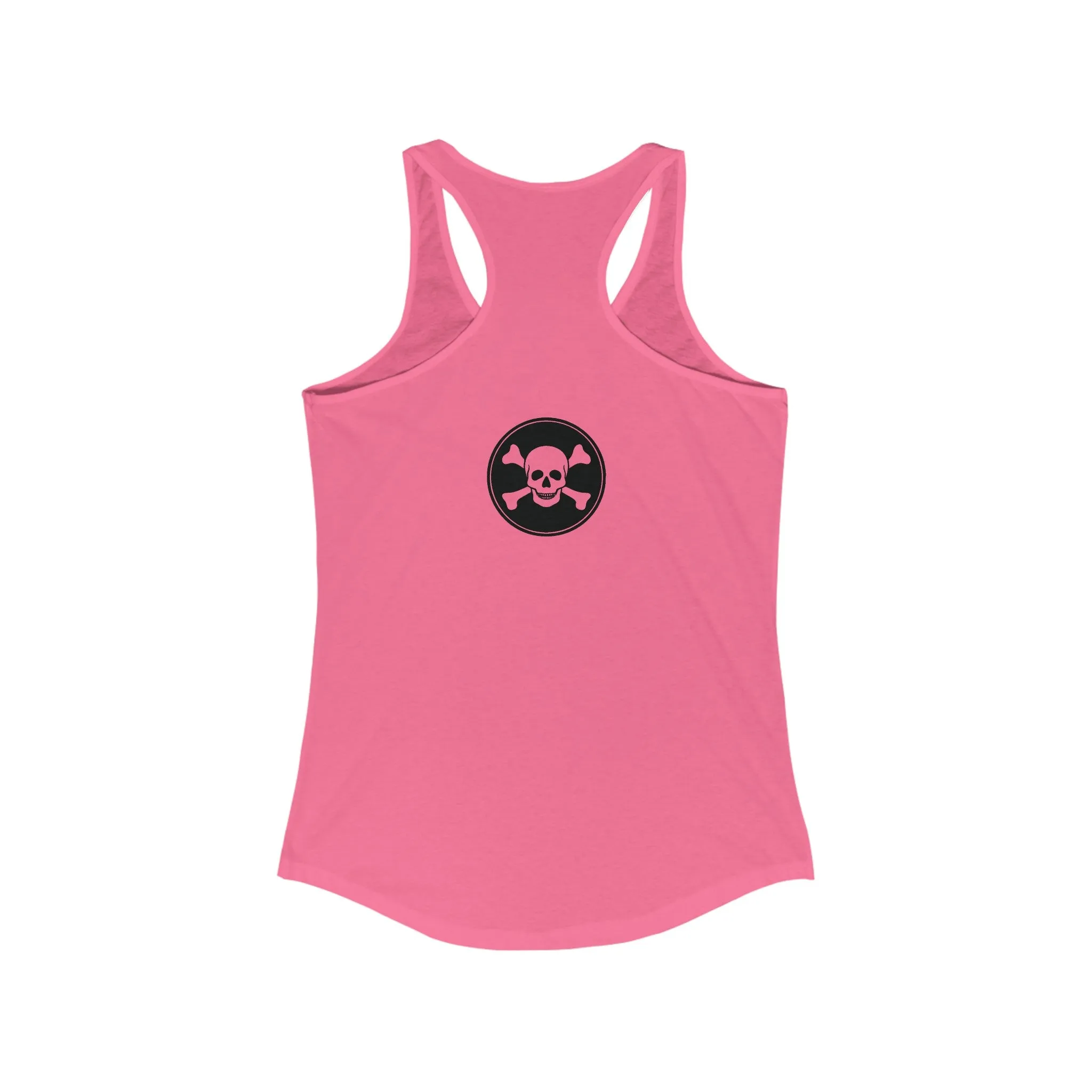 Women's Intensive Care Bear Typographical Art Ideal Racerback Tank