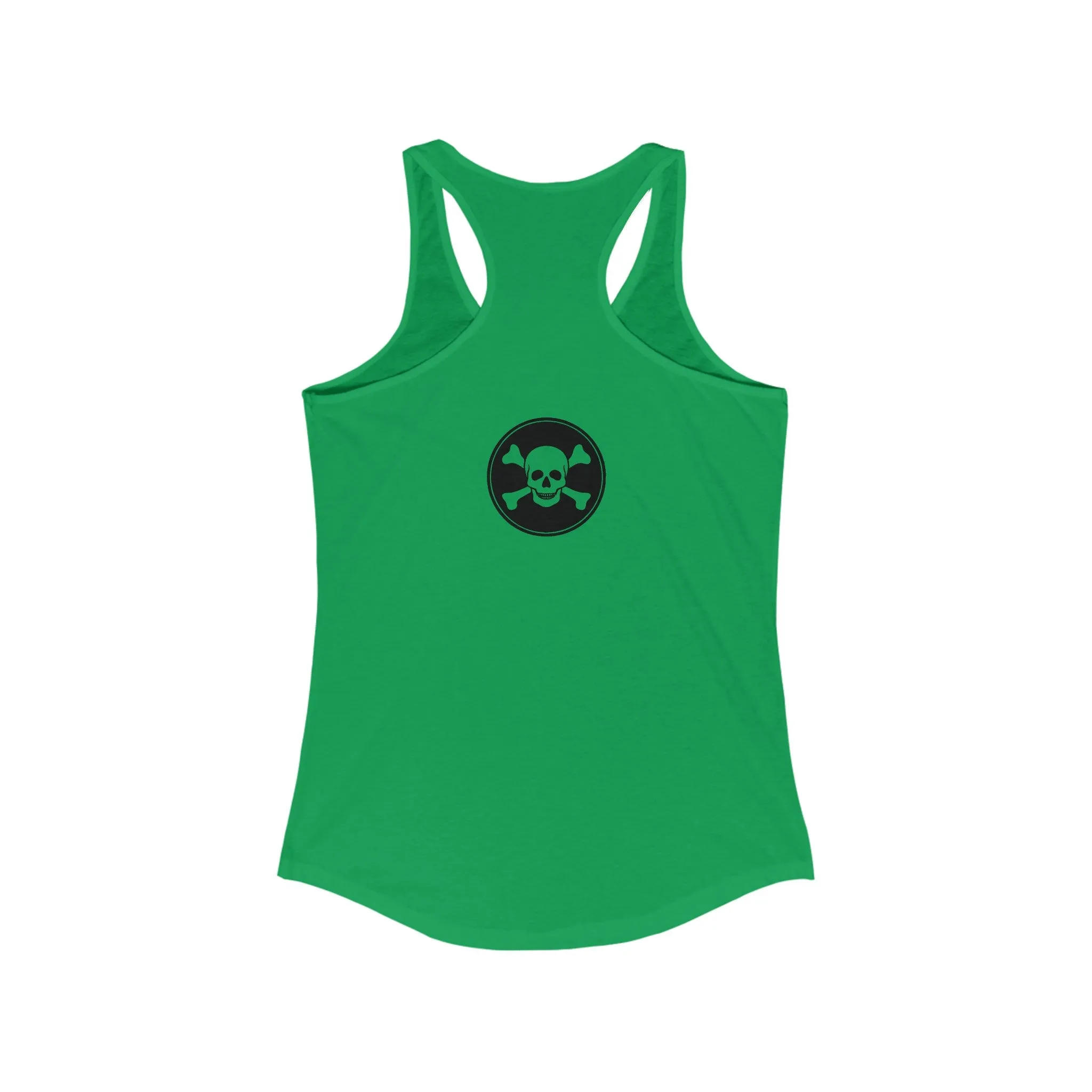 Women's Intensive Care Bear Typographical Art Ideal Racerback Tank