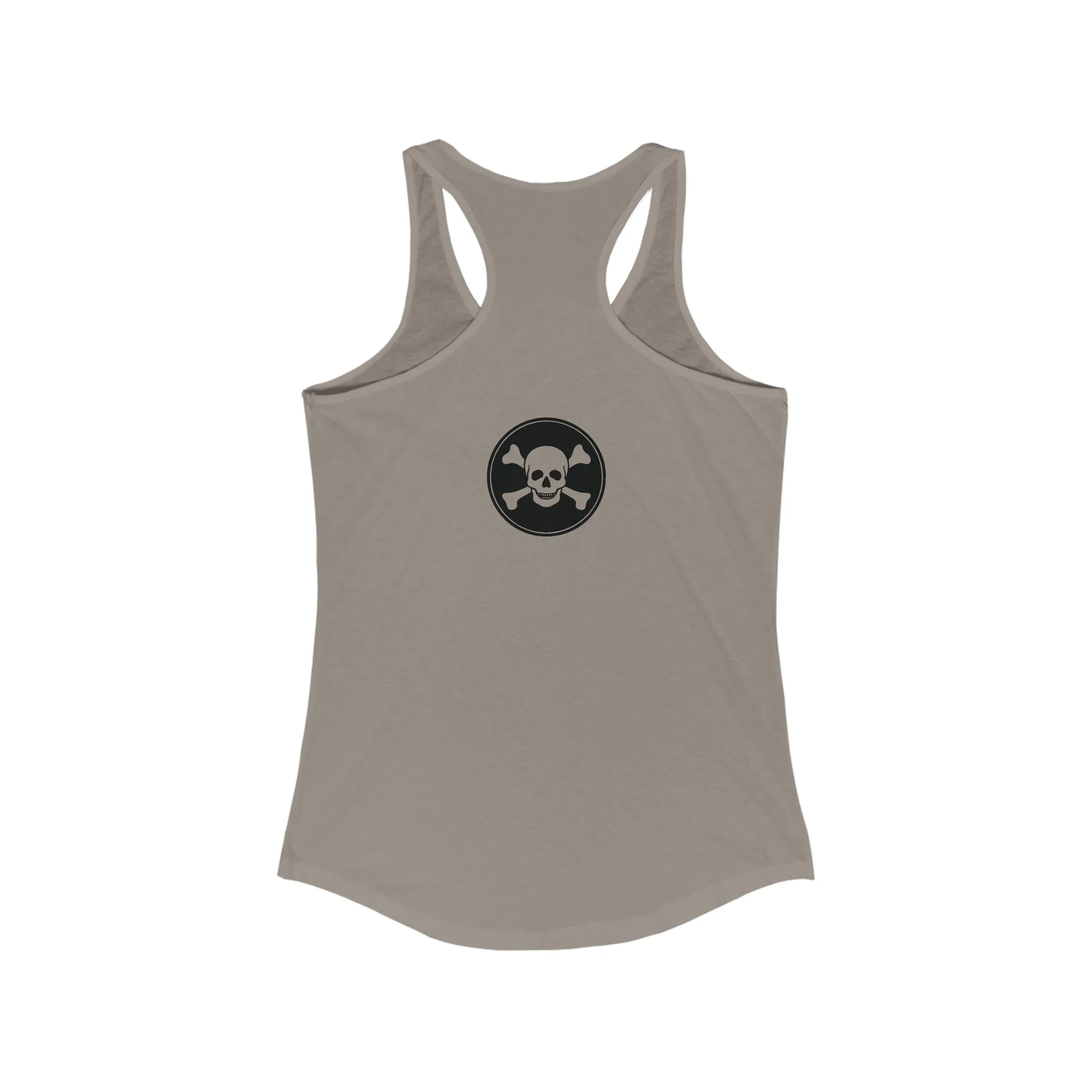 Women's Intensive Care Bear Typographical Art Ideal Racerback Tank