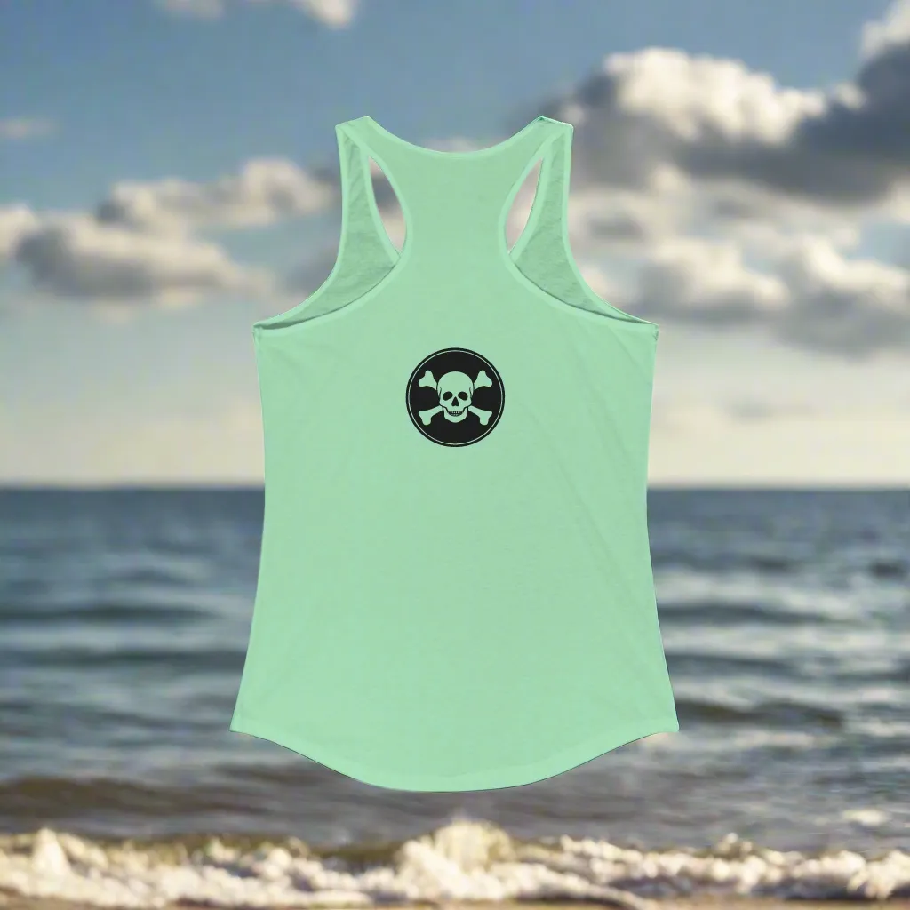Women's Intensive Care Bear Typographical Art Ideal Racerback Tank
