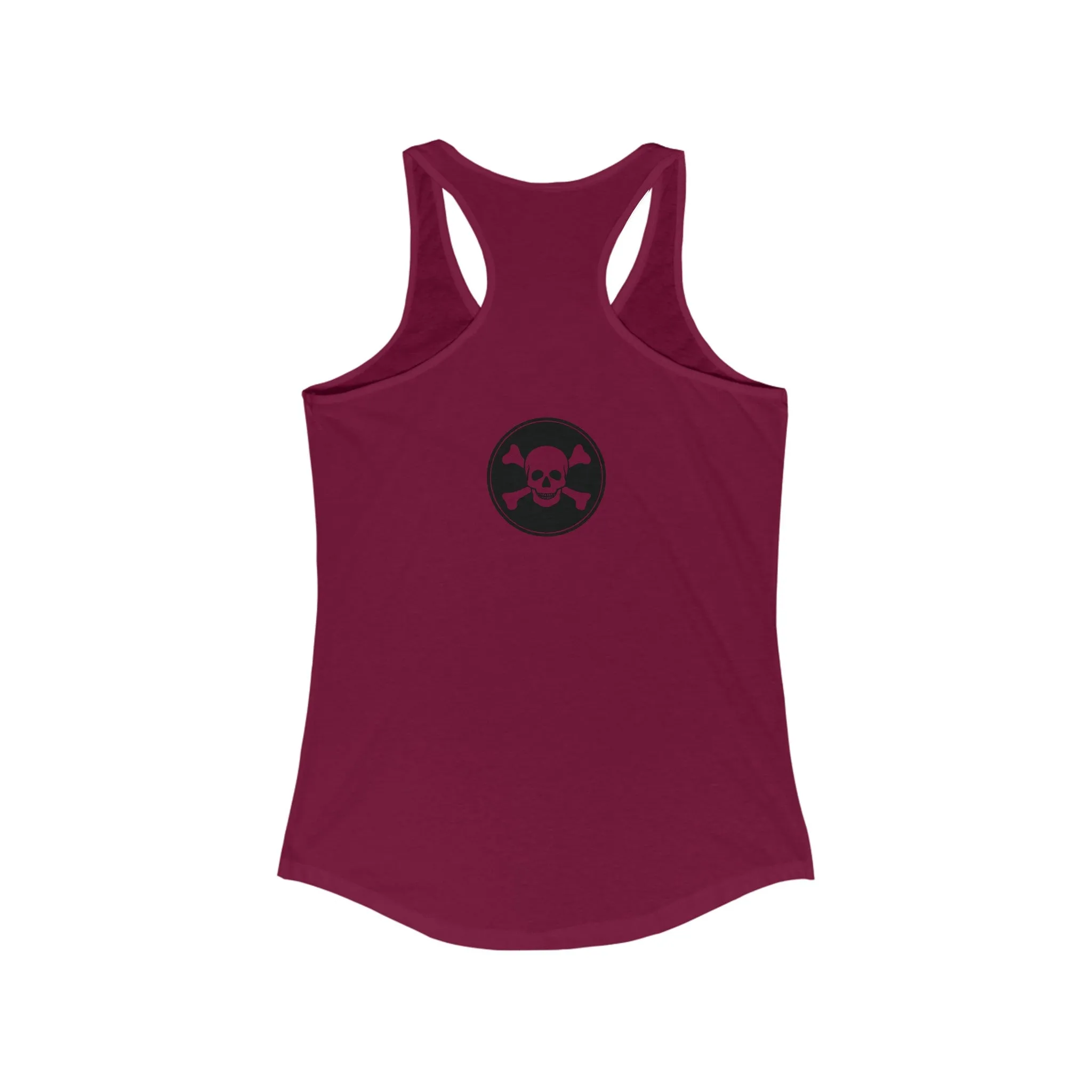 Women's Intensive Care Bear Typographical Art Ideal Racerback Tank