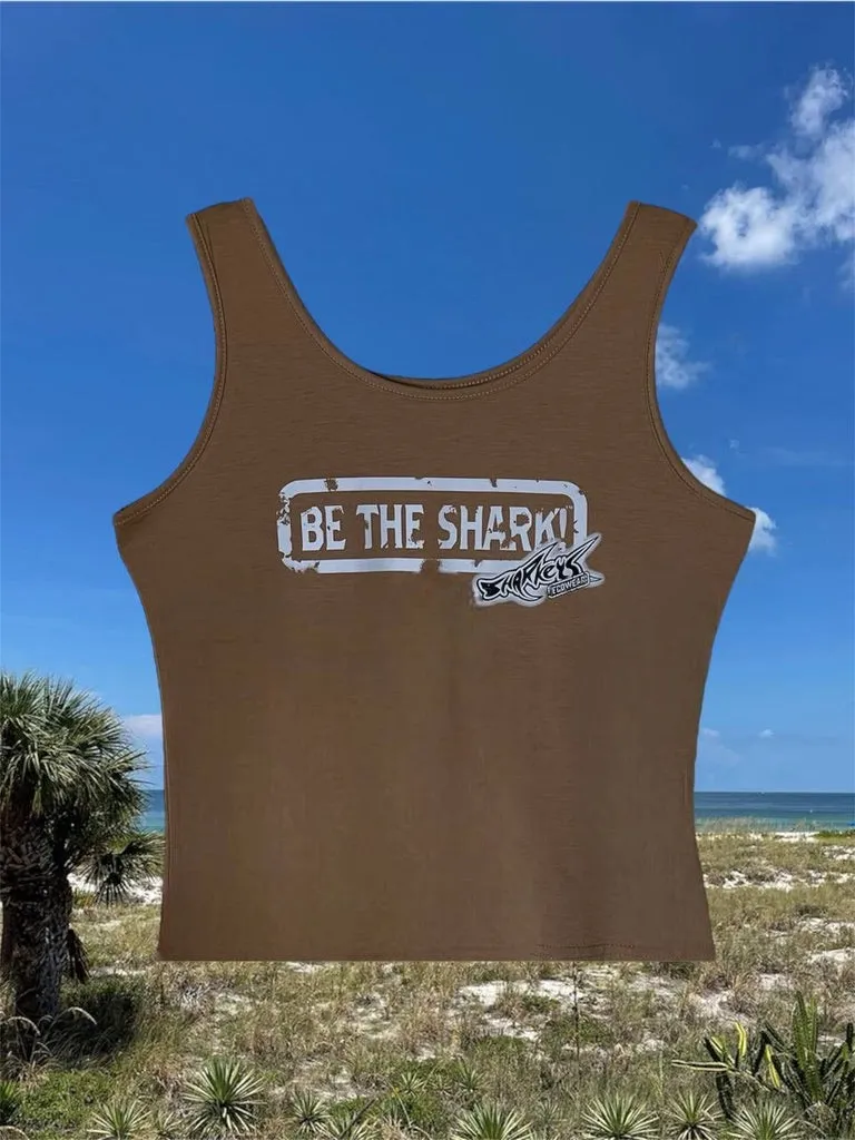 Women’s Lightweight "Be the Shark" Crop Tank Tops