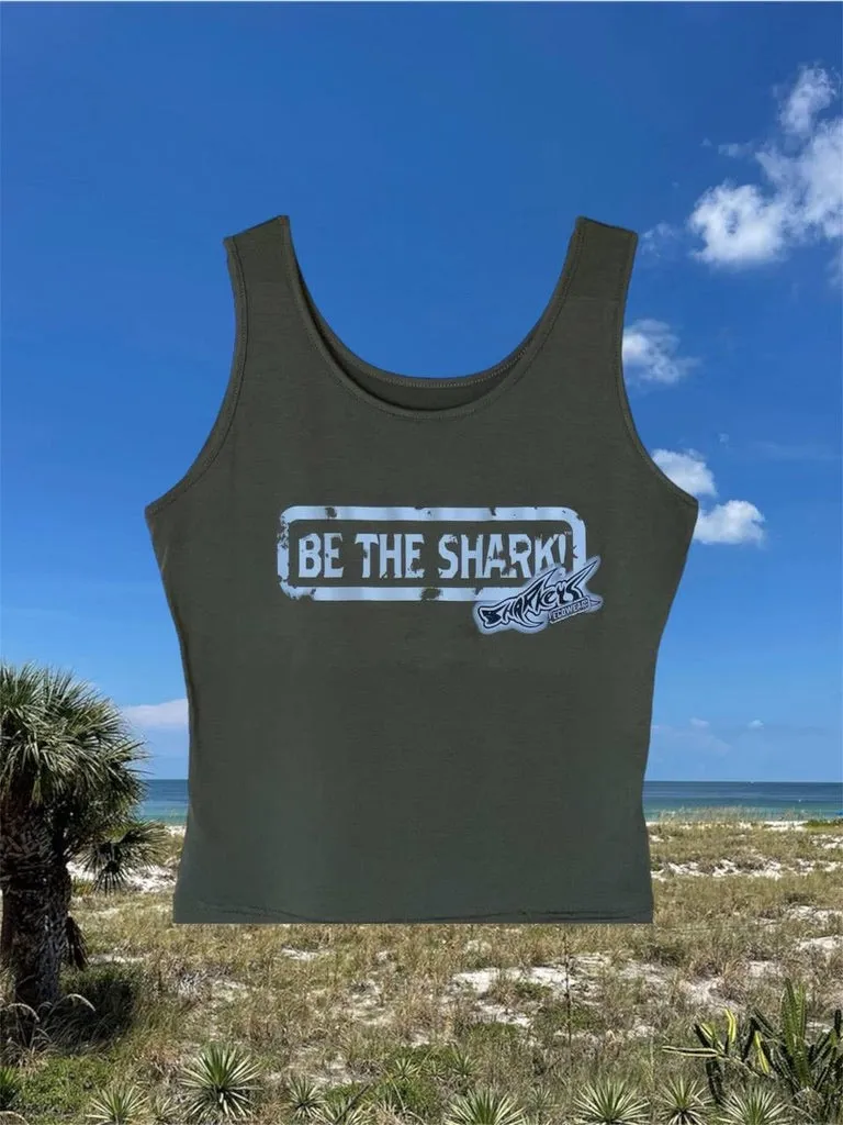 Women’s Lightweight "Be the Shark" Crop Tank Tops