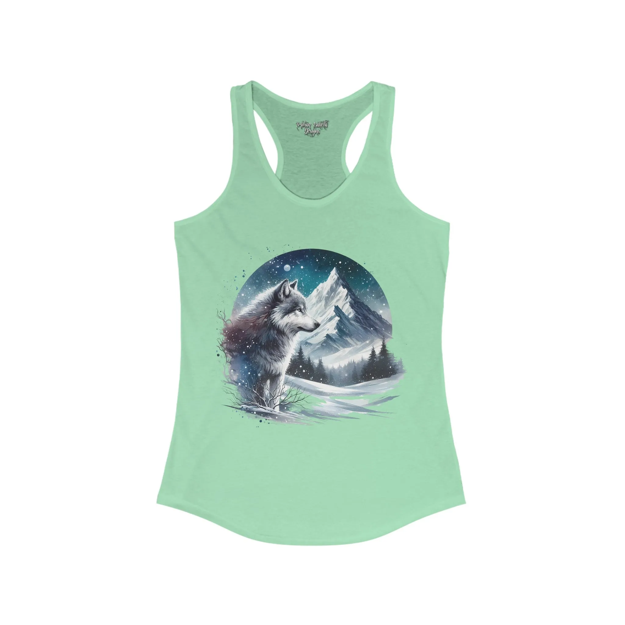 Women's Lone Wolf Graphic Ideal Racerback Tank