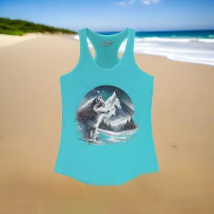 Women's Lone Wolf Graphic Ideal Racerback Tank