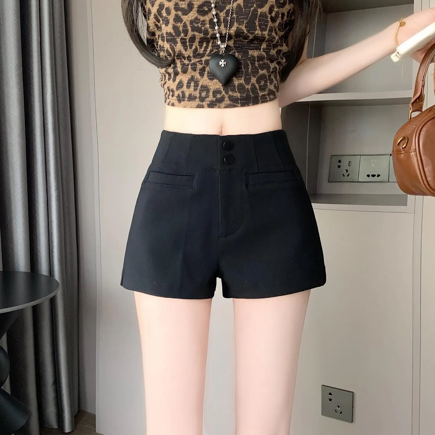 Women's Wide Leg Cargo Shorts in A-Line Design