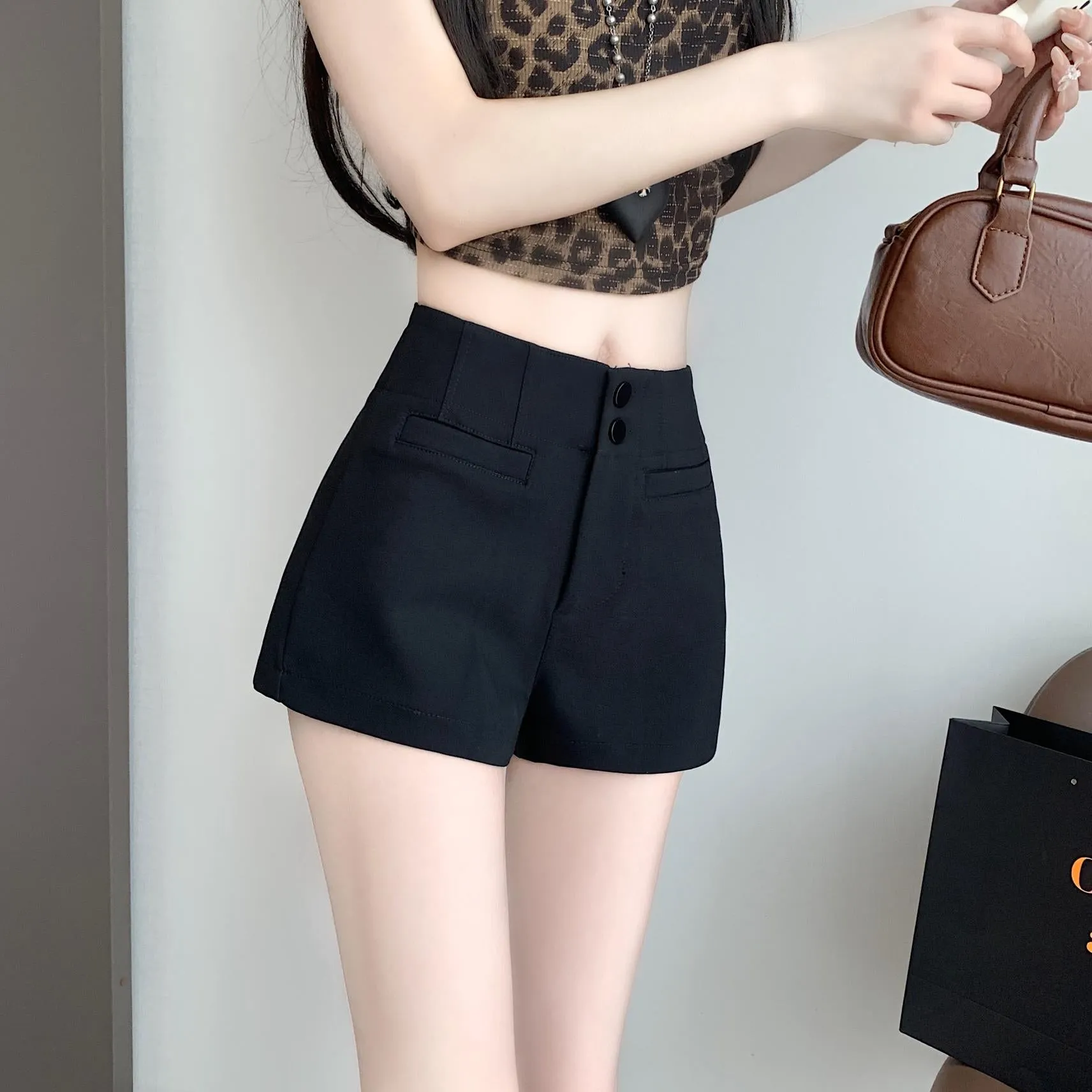 Women's Wide Leg Cargo Shorts in A-Line Design