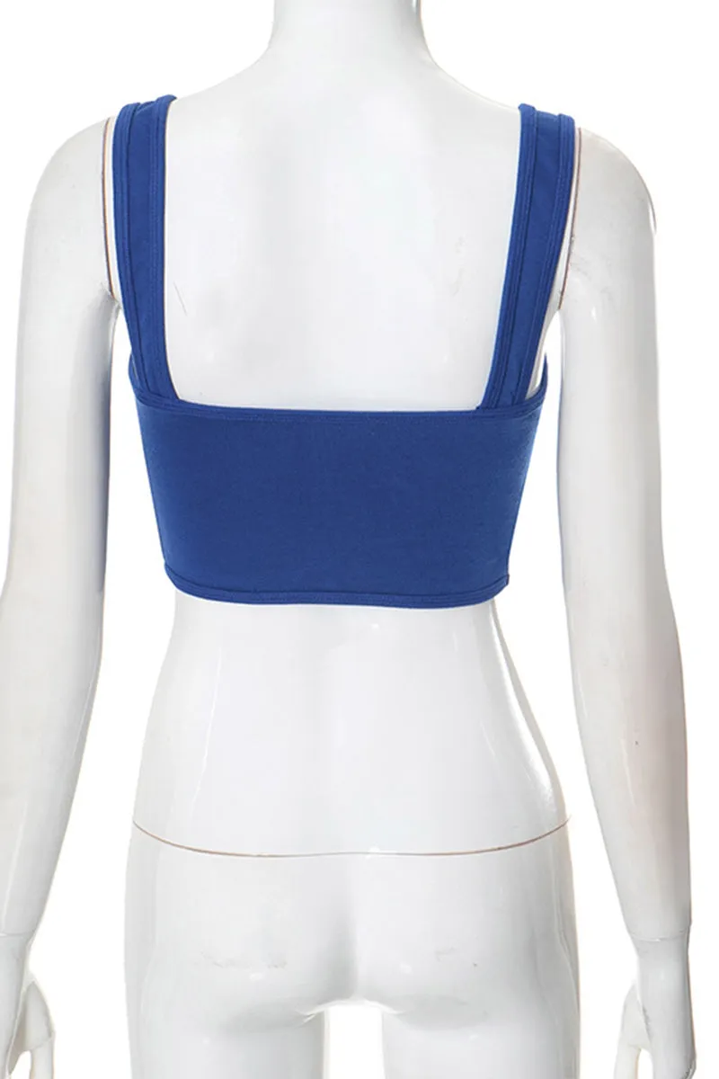 WS3264 Tank and Hoodie Sweatshirt Set