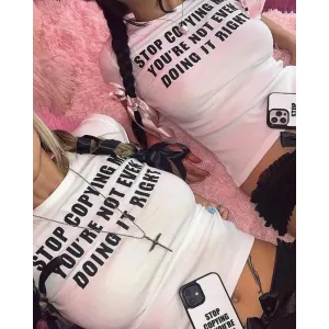 Y2K Humor Tee for Casual Outings and Statement Style