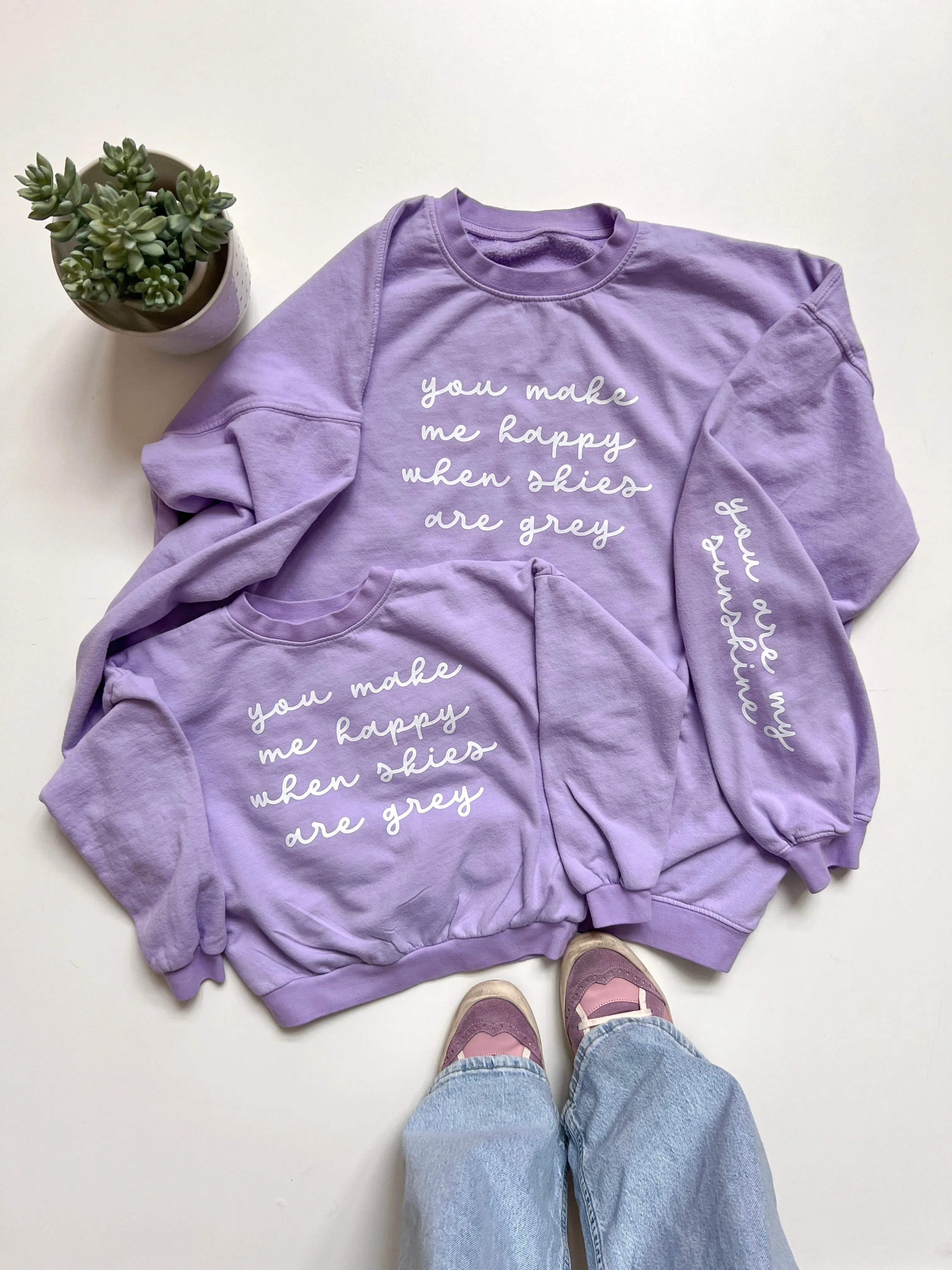 You Make Me Happy When Skies Are Grey Youth Pullover